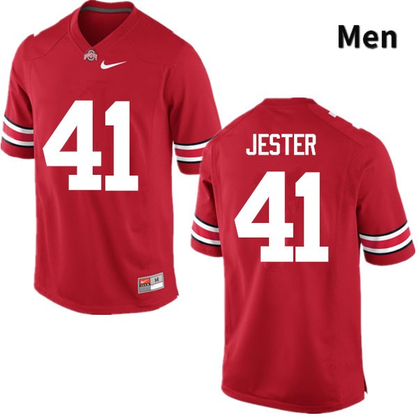 Ohio State Buckeyes Hayden Jester Men's #41 Red Game Stitched College Football Jersey